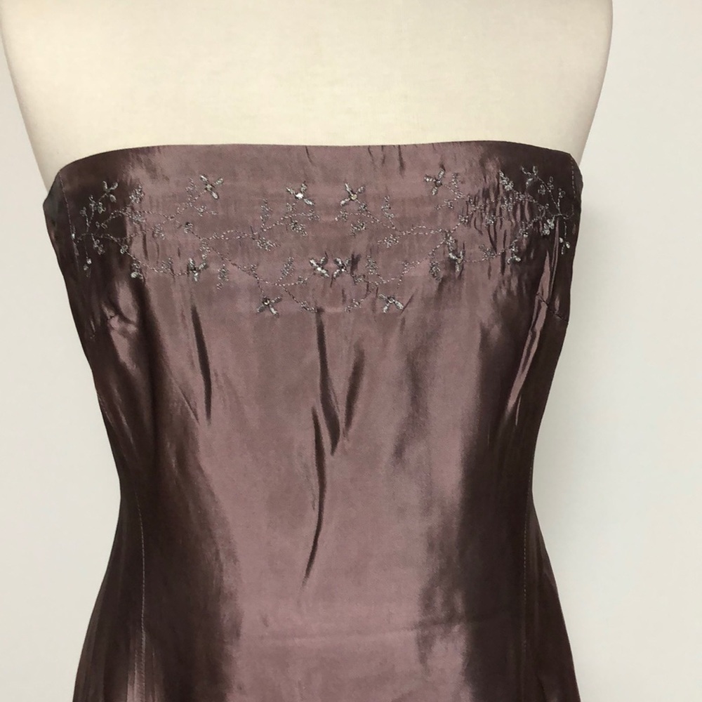 ANNE STANLEY TAFFETA MAXI DRESS